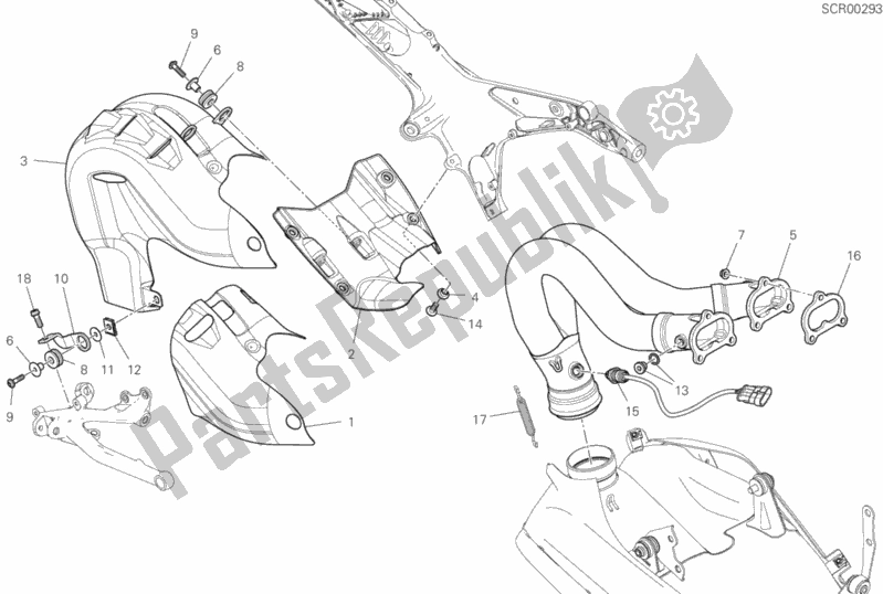 Todas las partes para 31b - Sistema De Escape de Ducati Superbike Panigale V4 R USA 998 2019